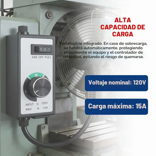 Vista 3 de waltyotur AC 120V Reemplazo para Router Ventilador Controlador de Velocidad Variable Motor Eléctrico Reóstato