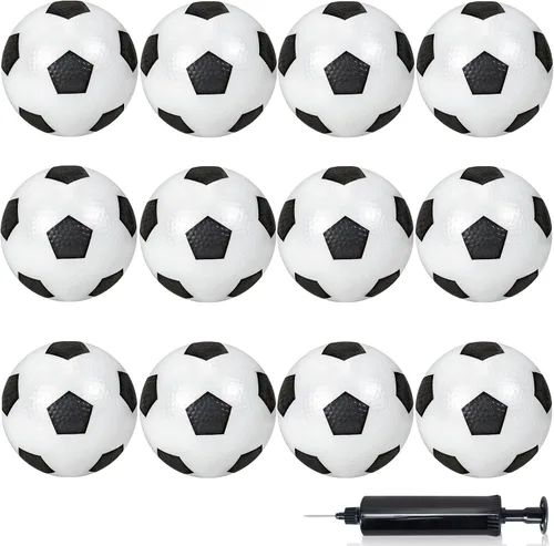 Vista 8 de Paquete de 12 mini pelotas de fútbol para niños, mini pelotas inflables de 4 pulgadas para juegos de interiores y exteriores, pelota de fútbol