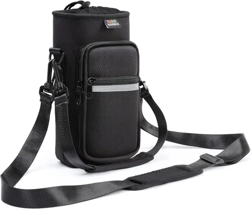 Vista 31 de Nuovoware Soporte para botella de agua con correa, 20-40 oz, negro carbón Negro (Charcoal Black)