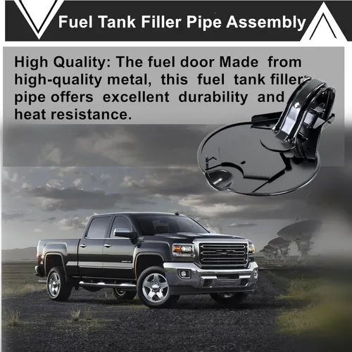 Vista 6 de 25871805 Conjunto de tubo de llenado de tanque de combustible con parachoques de puerta, puerta de depósito de combustible para Chevy Silverado 1500