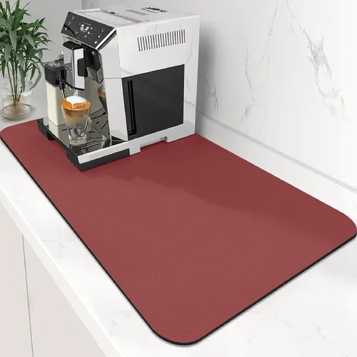 Vista 22 de Tapete de café súper absorbente para secar platos, tapete para barra de Caqui