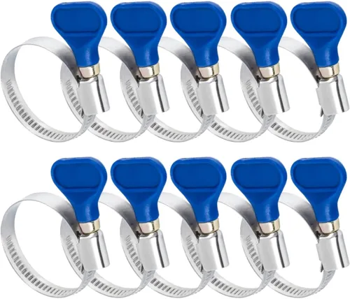 Vista 10 de POWERTEC 70247 Abrazaderas de manguera con llave de 1-1/2 pulgadas, abrazaderas ajustables de tornillo de pulgar de acero inoxidable para colección