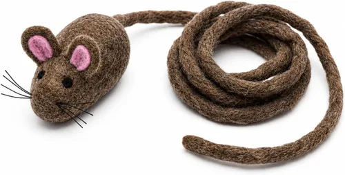 Vista 18 de Glaciart One Mini juguete de fieltro para gatos, tamaño de gatito y gato pequeño, juguete de lana natural, juguete interactivo suave y mullido