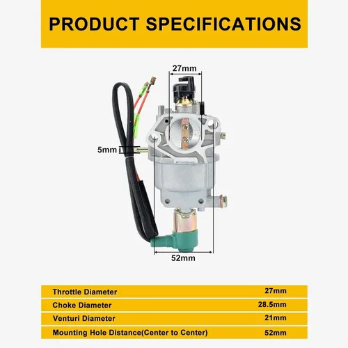 Vista 5 de Carburador Panari EB3500 para generador Honda EM5000SX EB3500X EB5000X EM3500X EB3800X EM3800SX EM3500SX EG5000X EM5000X EW140 Piezas con filtro