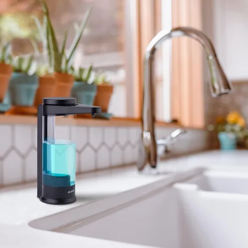 Vista 5 de AIKE Dispensador automático de jabón líquido recargable sin contacto de 17 oz para jabón de platos de cocina