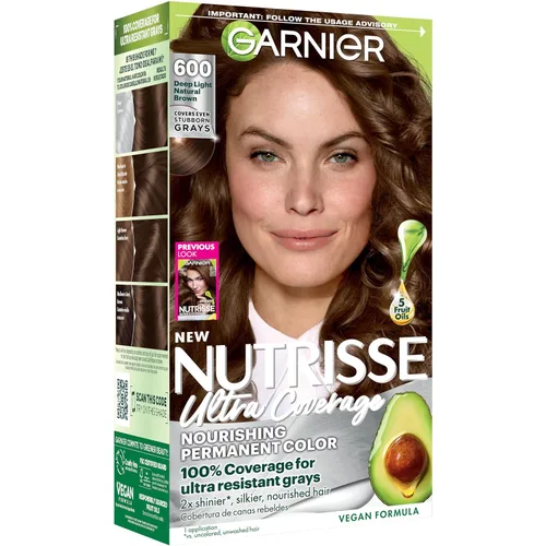 Vista 14 de Garnier Nutrisse Ultra Coverage - Tinte en crema nutritiva para el cabello, 200 negro suave oscuro (negro sésamo), tinte permanente para el cabello