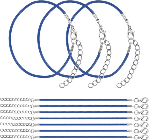 Vista 22 de MECCANIXITY 10 cordones de pulsera verde militar, pulsera de amistad ajustable de 9 pulgadas, cordón de poliéster encerado de 0.059 in con cierre