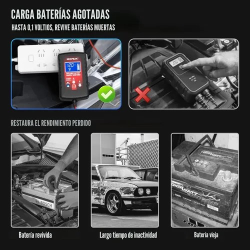 Vista 3 de Paquete de 2 cargadores de batería inteligentes totalmente automáticos de 6 V 12 V para automóvil, marina, motocicleta, cortacésped