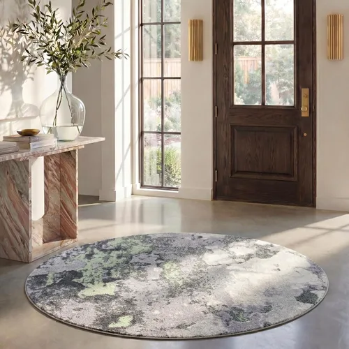 Vista 15 de SAFAVIEH Adirondack Collection - Alfombra decorativa, 2 pies 6 pulgadas x 4 pies, verde y gris, diseño abstracto moderno, no desprende pelusa
