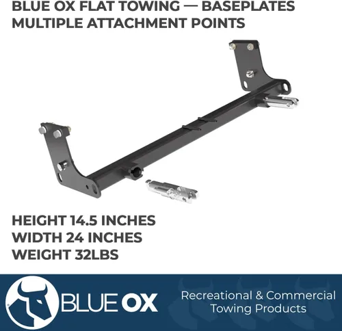 Vista 2 de Blue Ox BX1126 Placa Base 2007-2018 Wrangler/Wrangler Unlimited JK, Todos los Modelos con Parachoques Estándar (No JL) Instalación Sencilla