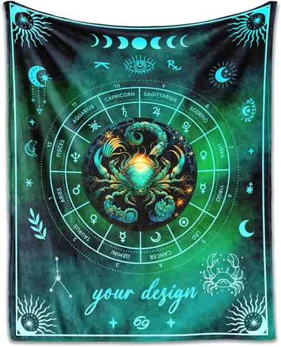 Vista 31 de Manta Acuario para Regalos, 40" x 30" Manta Rectangular de Franela del Zodiaco Acogedora, Regalo para Niños Niñas Adolescentes Mujeres Hombres