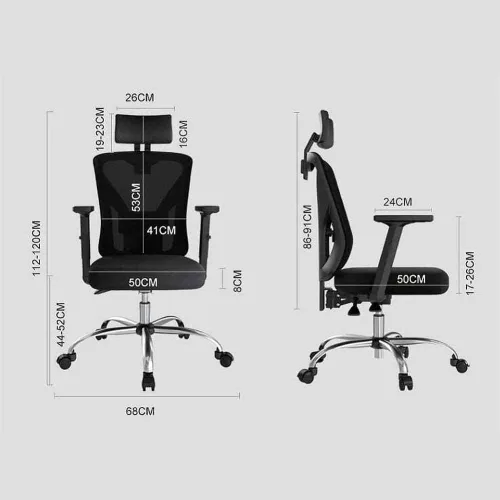 Vista 3 de Ergonomic Office Chair High Back Mesh Office Chair Computer Chair Desk Chair with 3D Armrest and Adjustable Headrest Ergonomic Curved Lumbar