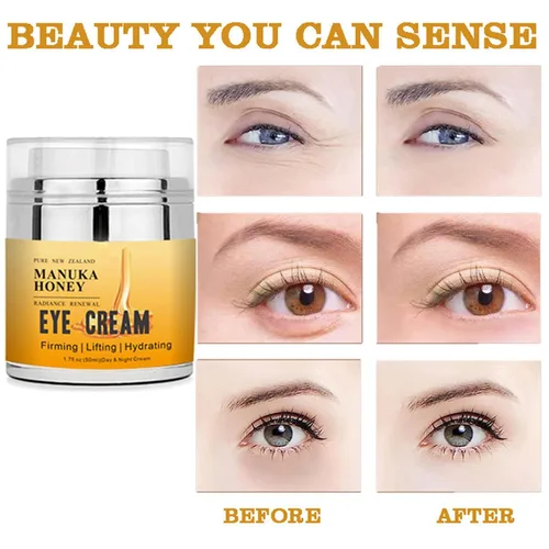 Vista 4 de Grospe Manuka Honey Eye Cream Anti-aging Eye Cream Anti-arrugas Debajo de los ojos Crema se desvanece líneas finas Levantamiento y reafirmante