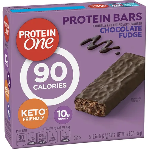 Vista 7 de Protein One Barras de proteína de 90 calorías, chispas de chocolate, aptas para Keto, 5 unidades, 4.8 onzas (paquete de 12)