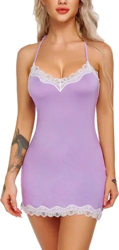 Vista 5 de Avidlove - Camisón de lencería sexy de mujer para dormir