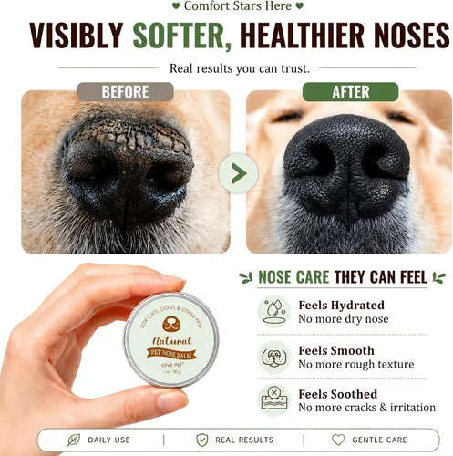 Vista 2 de Snout Soothing - Bálsamo nasal para perros y gatos, bálsamo natural curativo e hidratante para hocicos secos y agrietados, fórmula de piel calmante
