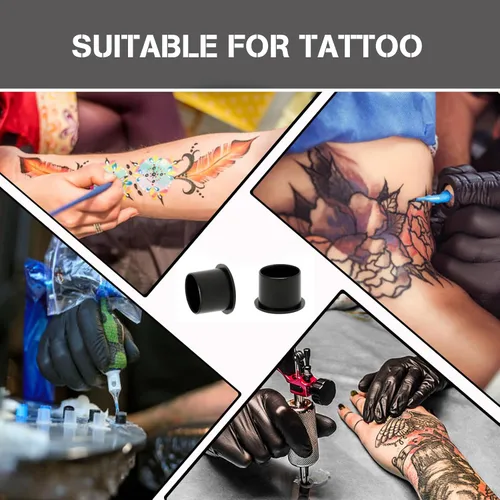 Vista 4 de Autdor - 1000 tapas de tinta para tatuaje, tazas con base de pigmento desechable, vasos de tinta de tatuaje de microblading, con base de pigmento