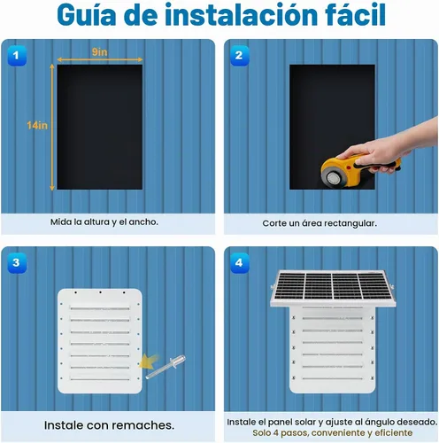 Vista 9 de Kit de ventilación solar mejorado para contenedores de envío, panel solar ajustable de 15 W, diseño de doble ventilador, resistente a la intemperie