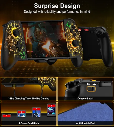 Vista 8 de Gamtoure Switch Controller Wireless for Nintendo SwitchOLED, Handheld One-Piece Switch Controller Replacement for Joy con, with Hall Effect