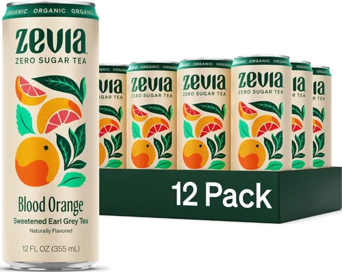 Vista 10 de Zevia - Té helado orgánico sin azúcar, té negro con durazno, latas de 12 onzas (paquete de 12)