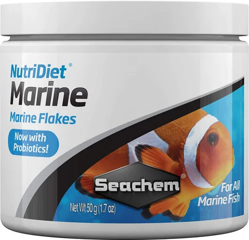 Vista 2 de Seachem Nutridiet Marine Flakes con probióticos 100g/3.5 oz (1094)