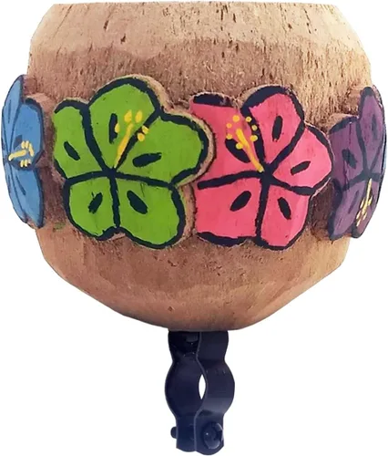 Vista 8 de Soporte para taza de bicicleta de coco, soporte para bebida para botella de agua, lata, café y teléfono celular, carcasa de coco natural tallada a