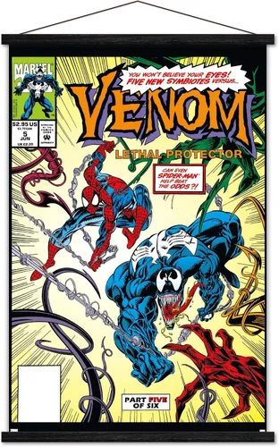 Vista 8 de Trends International Marvel Comics - Póster de pared con marco magnético Venom: Lethal Protector #5