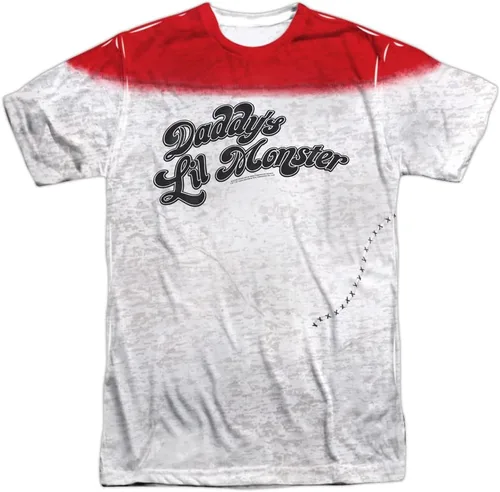 Vista 2 de Suicide Squad Harley Q Monster - Camiseta sublimada unisex para disfraz de Halloween (delanteratrasera)