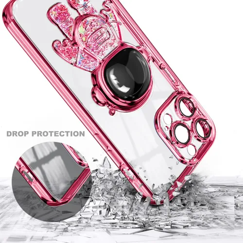 Vista 6 de NGB Supremacy Funda compatible con iPhone 13 Pro Max (6.7 pulgadas) con protector de pantalla de vidrio templado/correa para la muñeca, purpurina