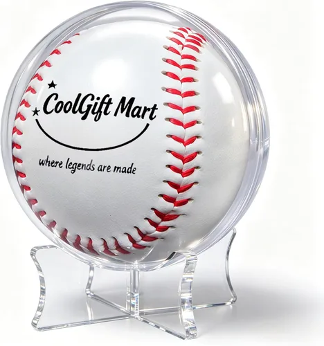 Vista 7 de CoolGift Mart Soporte de exhibición iluminado para guantes de béisbol, base acrílica y de madera con iluminación LED de acento, alimentado por USB