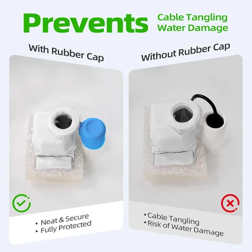 Vista 3 de 2-Pack Replacement Rubber Covers for Holding Water Pump Cables in Place. Suitable for Pagoda Water Dispenser and Ceramic 360° pet Water Fountain
