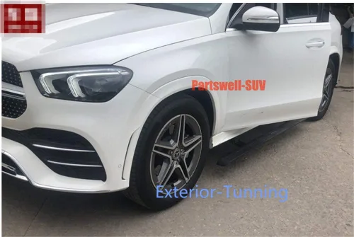 Vista 5 de Estribos eléctricos desplegables con pedales laterales y barra protectora para Mercedes Bens All New GLE V167 2019-2021