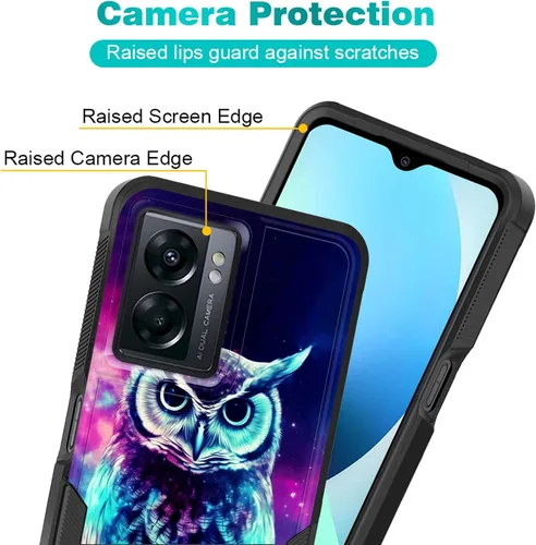 Vista 3 de Funda para OnePlus Nord N300 5G, doble capa híbrida resistente resistente a prueba de golpes PC duro + funda protectora de silicona suave