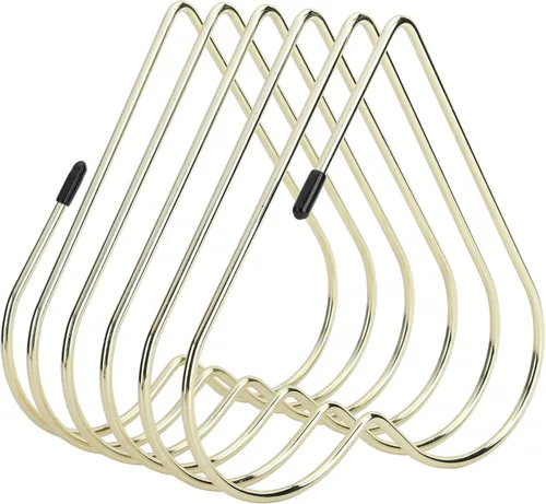 Vista 6 de Estink Estante de almacenamiento para libros de escritorio, 5 ranuras en forma de corazón, estante telescópico para archivos, organizador de Dorado