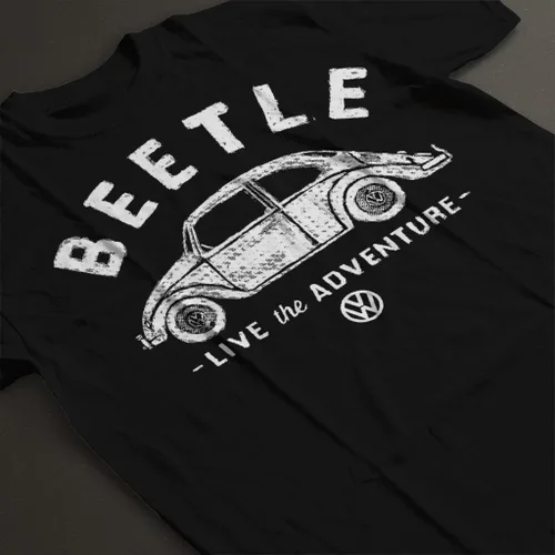 Vista 4 de Volkswagen Camiseta de mujer Beetle White Live The Adventure