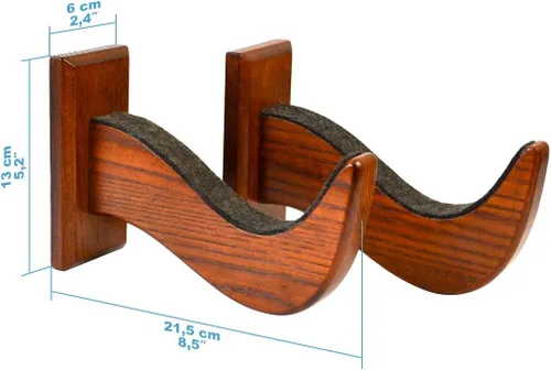 Vista 2 de TESLYAR Soporte de pared para tabla de surf, estante de madera para almacenamiento en pared, ganchos de madera maciza para tabla de surf, tabla