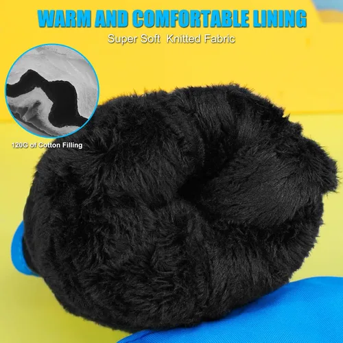 Vista 5 de Andake - Guantes de nieve impermeables y transpirables para niños de 2 a 7 años, guantes abrigados de esquí para invierno, mitones para niños y niñas