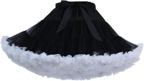 Vista 2 de Colyanda - Falda de tul plisada de 3 capas con tutú de mujer para fiestas o hacer cosplay