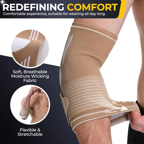 Vista 3 de NeoTech Care Soporte de codo (beige, talla S, 1 par)