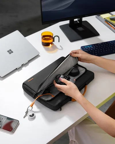 Vista 6 de tomtoc Estuche protector 360 para portátil de 13 pulgadas para el nuevo Surface Pro 11th, Copilot+PC 2024, Surface Pro 10/9/8/X con teclado Negro