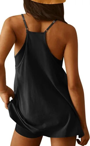 Vista 2 de happlan Mini vestido de verano con pantalones cortos para mujer