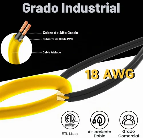 Vista 3 de Cadena de luces LED de construcción de 50 pies, 75 W 7500 lúmenes, de grado industrial, luces de trabajo súper brillantes para sitios