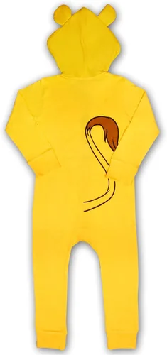 Vista 2 de Disney Lion King Simba - Mameluco de manga larga con cremallera para niños recién nacidos, bebés y niños pequeños, color amarillo