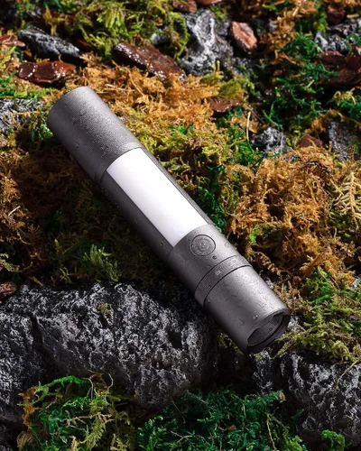 Vista 7 de HOTO Linterna de emergencia recargable, linterna LED magnética de altos lúmenes con interruptor de vidrio para ventana, cortador de cinturón