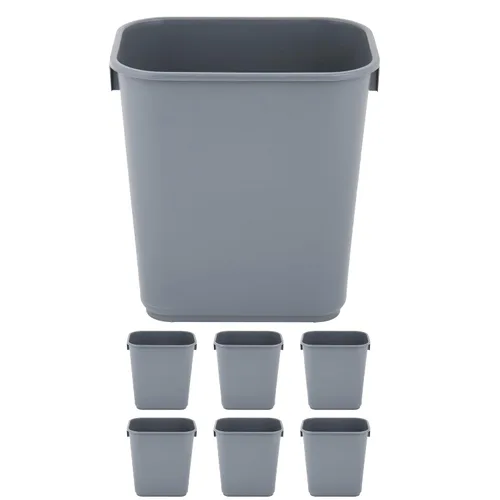 Vista 34 de Cubo de basura rectangular beige de 10 galones para restaurante, papelera comercial, papelera de plástico para oficina, cubo de basura para baño