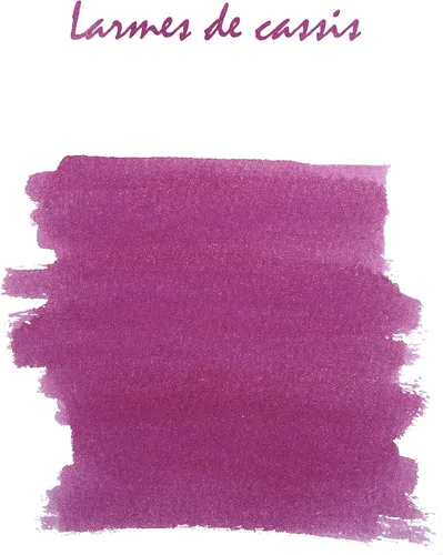 Vista 2 de Tinta para pluma estilográfica Herbin - 1 lata de 6 cartuchos - Larmes de Cassis