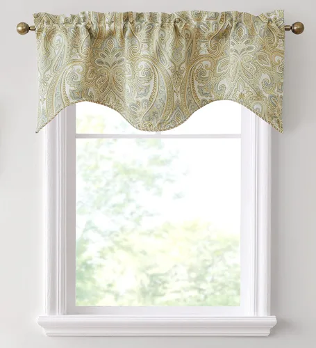 Vista 10 de HLC.ME París Cachemira Damasco Panel de cortinas térmicas opacas con ojales, para ventanas, largos: 63", 84", 96", un par
