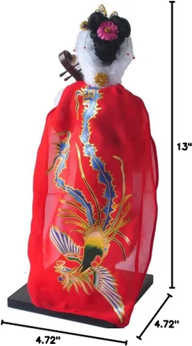 Vista 8 de NW Muñeca china de 12 pulgadas, figura de seda artesanal tradicional coleccionable