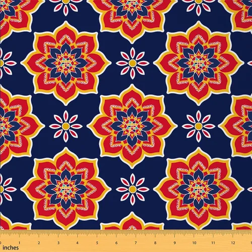 Vista 14 de Castle Fairy - Tela decorativa con flores Mandala de Castle Fairy por The Yard, diseño rústico de diente de león floral naturaleza planta