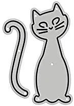 Vista 4 de MSBDIE - Troqueles de corte de metal con diseño de gato negro feliz para manualidades, álbumes de recortes y fabricación de tarjetas, papel